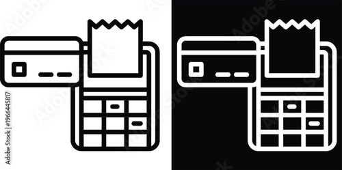 payment Two-tone version in black and white background