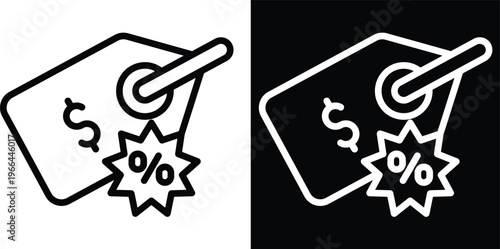 pricing Two-tone version in black and white background