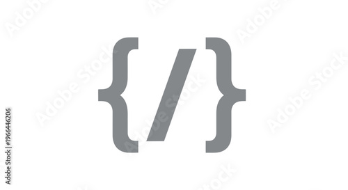 Slash symbol icon graphic design element.