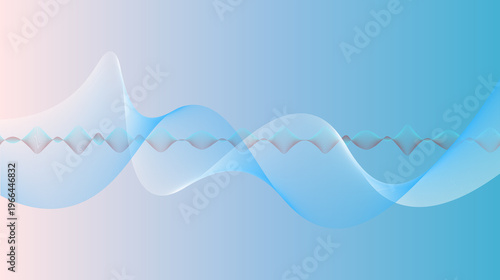 Abstract Wavy Gradient Lines Background