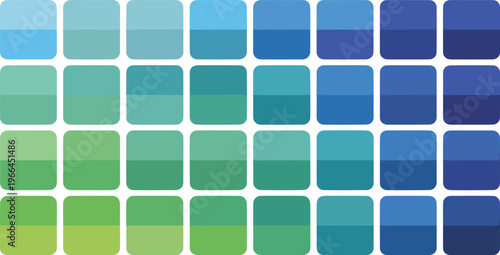 color palette vector illustration with blue and green shades flat design