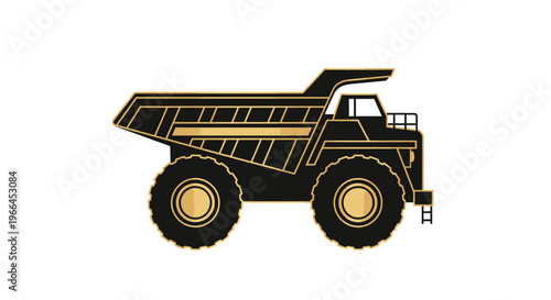 Heavy Duty Mining Dump Truck Illustration