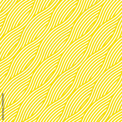 Pasta background, spaghetti abstract geometric pattern. Macaroni yellow poster. Wavy abstract pattern. Pasta vector illustration