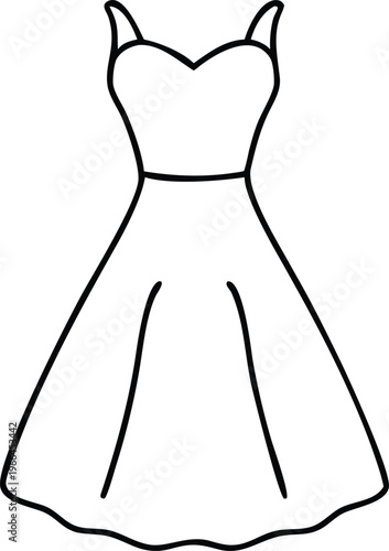 Charming Strappy Dress Outline with Sweetheart Neckline and Vertical Pleated Skirt