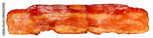 Panel kuchenny z motywem Close up shot Crispy fried bacon texture, Freshly cooked and golden brown fried bacon on black dish. PNG File