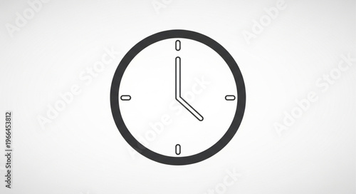 Clock Face Showing 4 OClock Time Illustration.