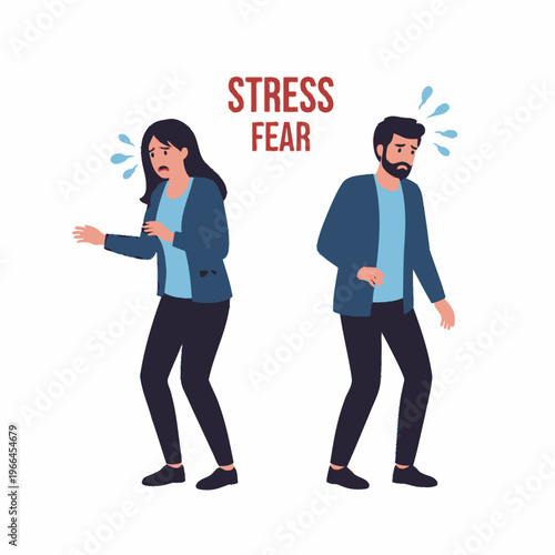 Couple Experiencing Stress and Fear, Anxiety and Worry Overload