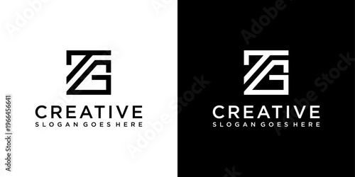TG or GT initial letter logo design vector template
