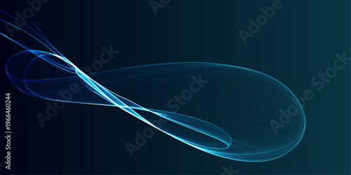 futuristic blue light wave vector abstract background with flowing digital lines