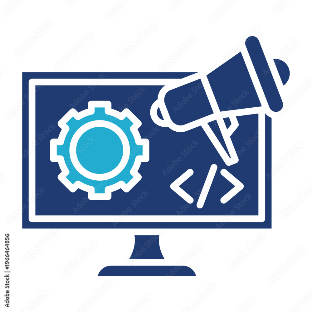 Obraz premium programmatic advertising icon