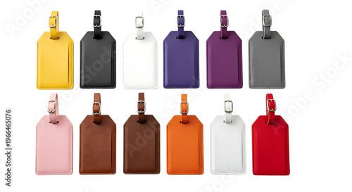 Set of Colorful Isolated Luggage Tags