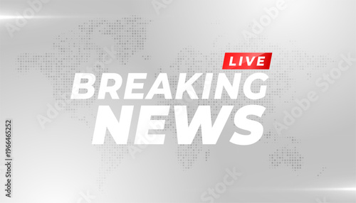 breaking news live streaming grey background for global tv channel