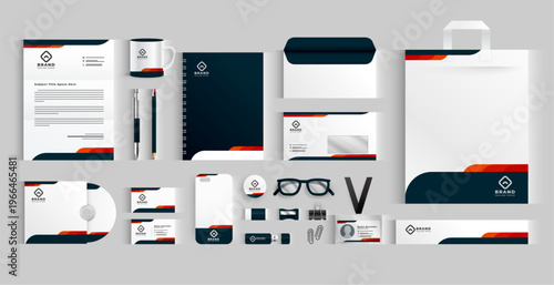 Corporate Branding Stationery Mockup Set – Professional Business Identity Template Collection