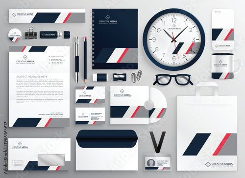 Corporate Branding Stationery Mockup Set – Professional Business Identity Template Collection