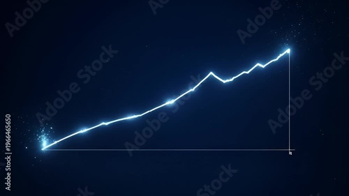 Abstract glowing curve animation on dark blue background