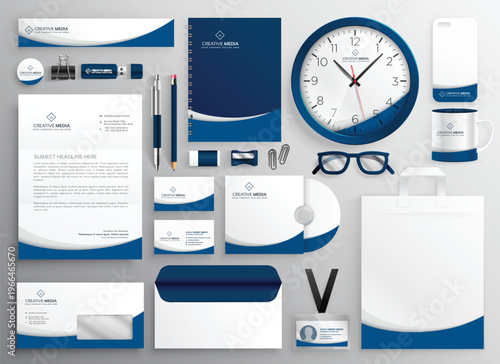 Corporate Branding Stationery Mockup Set – Professional Business Identity Template Collection