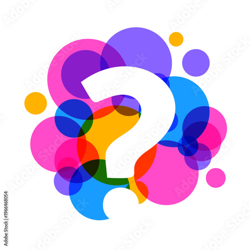 modern style question mark sign for help and support