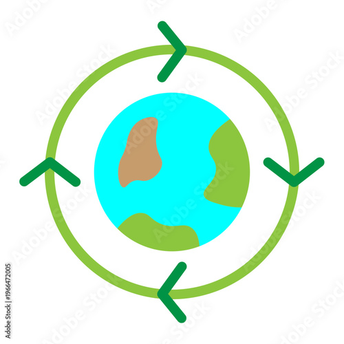 Ozone Layer Protection Vector Flat Icon Design