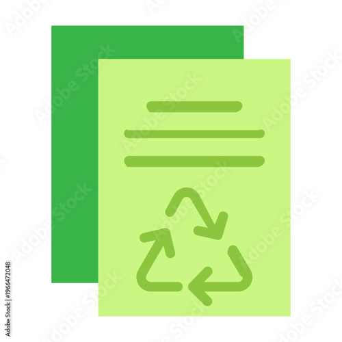 Recycled Paper Vector Flat Icon Design