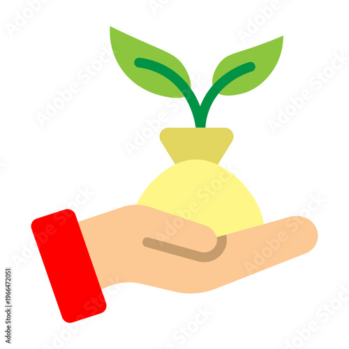 Reforestation Vector Flat Icon Design