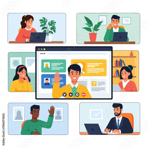 Virtual Meeting Illustration