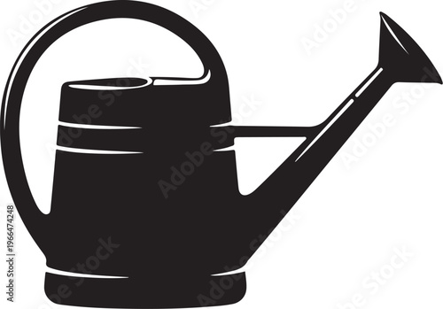 Black Watering Can Icon for Gardening and Watering Needs