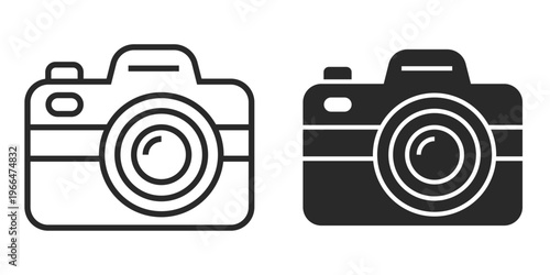 camera line and solid icon