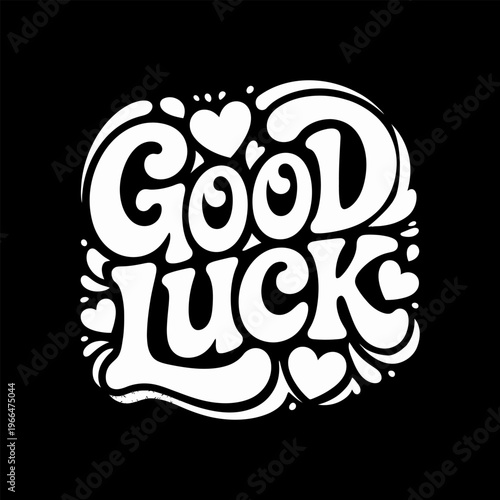Good luck typogaphy vector