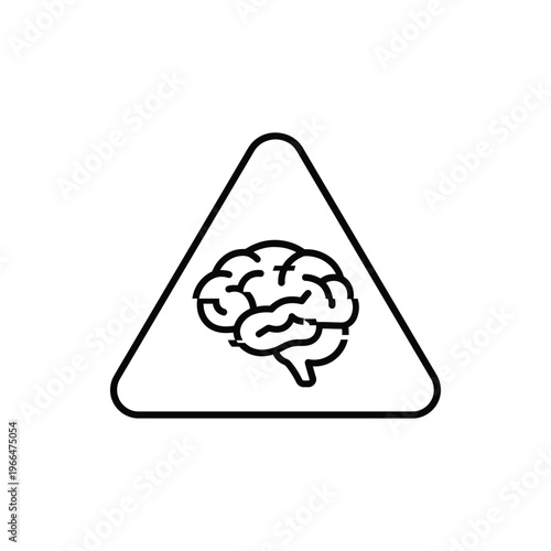 Hallucination Warning Line Icon