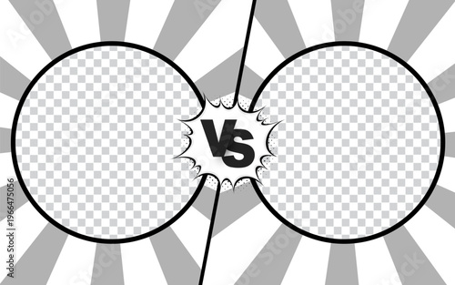 Comic cartoon abstract template versus background