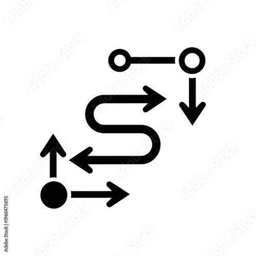 Black arrows and circles diagram.