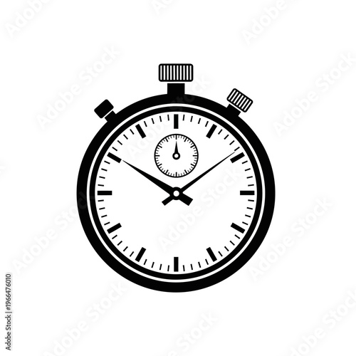 Stopwatch timer with black and white.