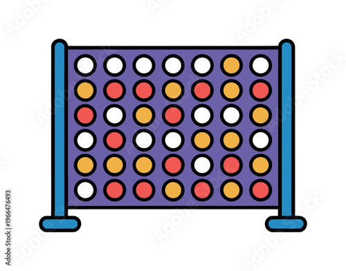 Colorful Connect Four Game Board Illustration