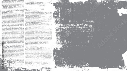 Distressed grey textured background with faded text and abstract shapes grunge