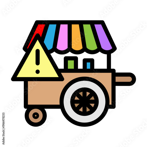 Street Food Risk Vector Filled Icon Design