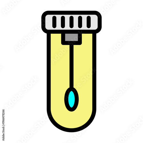 Testing Swab Vector Filled Icon Design