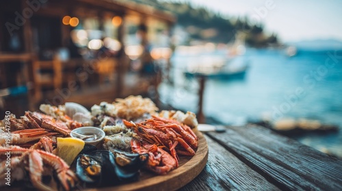 Seaside Seafood Platter Fresh Catch by the Ocean Cafe.