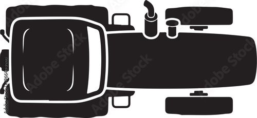 Overhead View of a Car with Trunk Open Wide