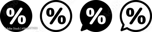 パーセントマークのアイコン 割引・セール・比率を表すシンプルなUIデザイン
