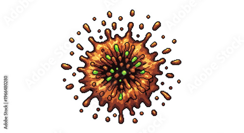 Explosion of Colorful Liquid Droplets and Splashes.