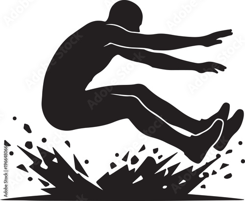 Weightlifter Deadlift Silhouette, Strength Training Vector, Powerlifting Graphic, Gym Brand Logo