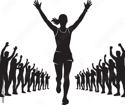 Sports Action Silhouette Collection, Dynamic Athlete Vector Art, Fitness and Sport Black Graphics, Athletic Performance Logo Design Elements