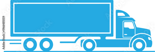 Simple blue truck illustration a modern vector graphic for logistics and transportation