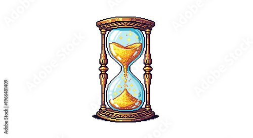 Vintage Hourglass Symbolizing Time Passing and Measurement.
