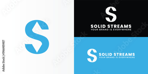 A modern, S-shaped logo featuring sharp arrow elements to symbolise growth, direction, strategy, and momentum. Its clean form establishes a strong identity for a media buying agency.