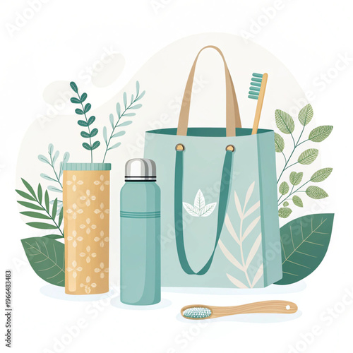 Eco Friendly Lifestyle Objects Reusable Zero Waste Set