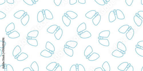 肺のイラストのシームレスな背景画像。（Seamless background image of an illustration of the lungs.）
