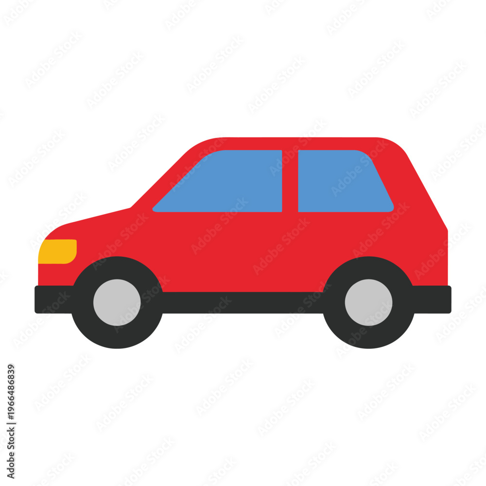 Fototapeta premium red car on white background