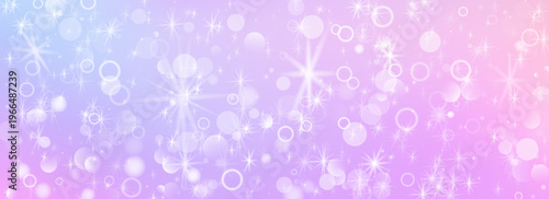 Pink pastel glittering background. Vector magic unicorn gradient with sparkles. Cute dream backdrop for princess