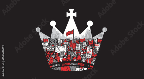 Crown with cross and jewels decoration.